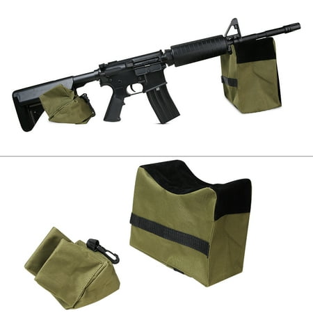 Compact Shooting Bag Set Front Rear Bags Gun Rest Range Target Hunting Army Green