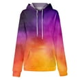 thumbnail image 6 of Stichou Hoodies For Women Tie Dye Gradient Sweatshirts Baggy Drawstring Hooded Pullover 2025 Fall Casual Tops With Pocket Orange M, 6 of 6