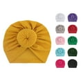 thumbnail image 2 of Baby Turban Hats Turban Bun Knot Baby Infant Beanie Baby Girl Soft Cute Toddler Cap, 2 of 8