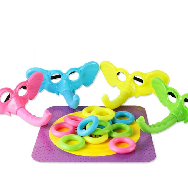 Elephant Ring Toss Board Game Skill Toy Hand Eye Coordination Activity For Family Game Night Indoor Outdoor Entertainment