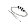 thumbnail image 4 of Cute High Polished Spiral Twist Ring Stainless Steel Screw Band Gray Jewelry Female Male Size 9, 4 of 4