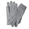 thumbnail image 4 of absanyy Women's Winter Gloves, 100% Polyester Cable Knit, Thermal Warm with Ribbed Cuff, Size L, Gray - Stylish for Commuting & Daily Use, 4 of 5