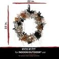 thumbnail image 3 of Haunted Hill Farm 22 in Halloween Autumn Wreath with Skulls, Multicolor, HHWRTHSKL-7, 3 of 12