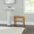 thumbnail image 2 of Linon Bracken Bathroom Stool with Shelf, 18" Seat Height, Natural Bamboo Finish, 2 of 10