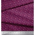 thumbnail image 3 of Soimoi Pink Rayon Crepe Fabric Floral & Leaves Print Fabric by the Yard 46 Inch Wide, 3 of 3