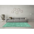 thumbnail image 3 of Ahgly Company Indoor Rectangle Abstract Turquoise Blue Modern Area Rugs, 7' x 10', 3 of 4