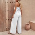 thumbnail image 4 of Pantalones de Pierna Ancha Casual Pecho Plisado Correa de Espalda Suelto para Primavera Verano, 4 of 9