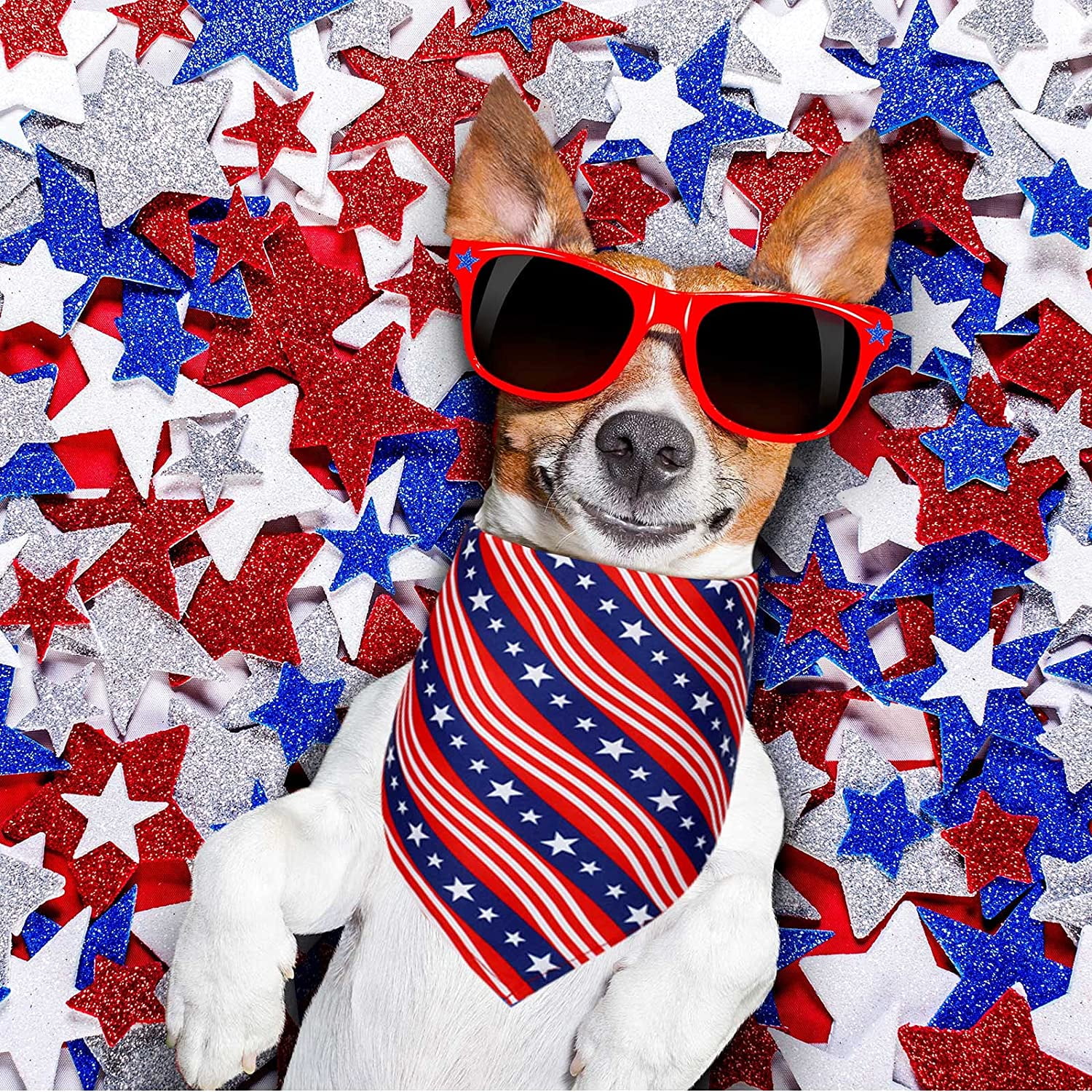 4th of july top bandana for dogs