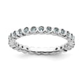 thumbnail image 1 of 925 Sterling Silver Aquamarine Stackable Ring Birthstone March Gemstone, 1 of 8