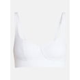 thumbnail image 4 of No Boundaries Women's Cotton Rib Wireless Bralette, Sizes XS-XXXL, 4 of 4