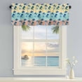 thumbnail image 4 of Valances for Windows Ocean Blue Starfish Sharks Octopus Rod Pocket Short Curtain for Bathroom Living Room Bedroom Yellow Teal Light Orange 1 Panel 42x12in, 4 of 9