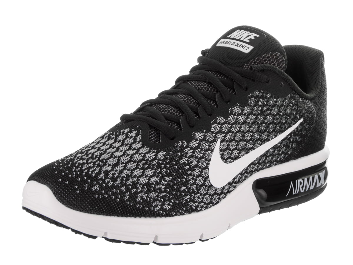 nike men's air max sequent 2 running shoes black/white/dark grey/wolf grey 11.5 d(m) us -