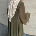 thumbnail image 4 of asddcavvf Dresses for Women Women Muslim Dubai Pullover Robe Chiffon Pleated Middle Solid Color Dres, 4 of 9