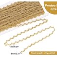 thumbnail image 4 of 25Yards 0.3inch Polyester Gold Lace Trim Ribbon Wave Pattern Gimp Braid Trim Embellishment for Sewing Curtain Slipcover Bag, 4 of 8