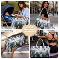 thumbnail image 5 of Garronmavis Large Quilted Duffle Bag for Women, Camper Pine Tree Print Weekender Bag Travel Overnight Bag, Carry On Gym Tote with Luggage Sleeve for Camping Work Dance, 5 of 7