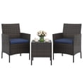 thumbnail image 6 of 3 Piece Patio Furniture Set, Rattan Outdoor Furniture with 2 Chairs & Coffee Table, 6 of 8