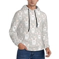 thumbnail image 2 of Lsque Rabbit And Heart Pattern Casual Men's Hoodie,Hooded Sweatshirt with Kangaroo Pocket,Pullover Hoodie-4X-Large, 2 of 7