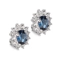 thumbnail image 6 of Yoursfs Sapphire Clip on Earrings for Women Platinum Plated Blue Austria Crystal CZ Trendy Jewelry Wedding, 6 of 7