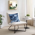 thumbnail image 5 of Outdoor Throw Pillows Covers 18X18 Set of 2 Waterproof Navy Blue and Gold Marble Texture Decorative Zippered Cushion Covers for Patio Furniture, Abstract Lines Lumbar Pillowcases, 5 of 8