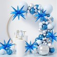thumbnail image 4 of Globos estrella Wrbin de papel aluminio azul de 27" y 22" - 8 piezas, 4 of 7
