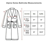 Alpine Swiss Pure Cotton Men Terry Cloth Bathrobe Super Absorbent Hotel Spa Robe