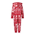thumbnail image 4 of Family Matching Christmas Pajamas  onesie  Snowflake Deer Print Long Sleeve Sleepwear Nightwear, 4 of 10