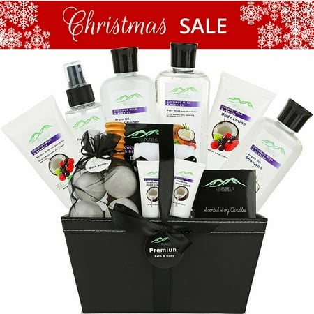 Gift Baskets Canada Spa - Premium Deluxe Bath & Body Gift Baskets. 18 PC Large Spa Basket for Birthday Gifts Holiday Gift etc. #1 Spa Gift Basket Gifts for Women, Teens! Women Gift Basket Ideal for Mothers Day Gift for Mom!