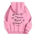 thumbnail image 3 of Christian Hoodies for Women 2025 We Love Because He First Loved Us Hoodie with Pockets Hooded Sweatshirt Pullover Tops, 3 of 6