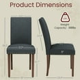 thumbnail image 5 of TLSUNNY Upholstered Dining Chairs Set of 2, Nail Head Trim Design, Solid Wood Legs and Padded Seat, Comfortable Fabric For Kitchen, Dining Room, Living Room, 5 of 10