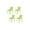 Green, variant on Lagoon Sensilla Stackable Dining Chairs Set of 4