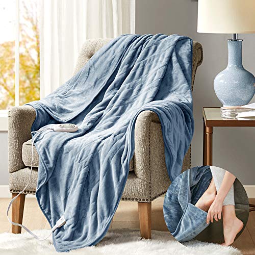 degrees of comfort heated plush foot throw