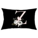 thumbnail image 2 of Xihbxyly Funda de Almohada Floral, Elegante Diseño Del Alfabeto Inglés, Suave Poliéster Color Melocotón, Ideal para Sofá Cama, Sillón, Aspecto Acogedor y Moderno, Tamaño 50 X 30 Cm, Ideal Como Regalo, 2 of 2