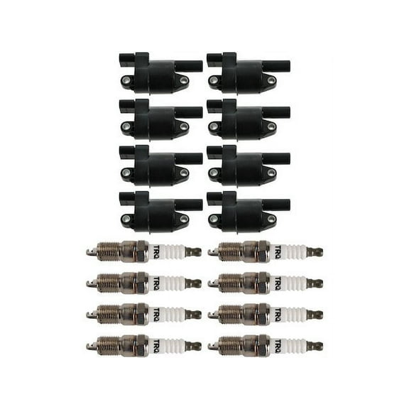 Ignition Coil and Spark Plug Kit 16 Piece - Compatible with 2011 - 2019 Chevy Silverado 2500 HD 6.0L V8 2012 2013 2014 2015 2016 2017 2018