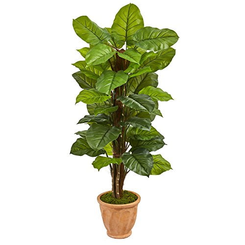 Nearly Natural 5' Large Leaf Philodendron Artificial Plant in