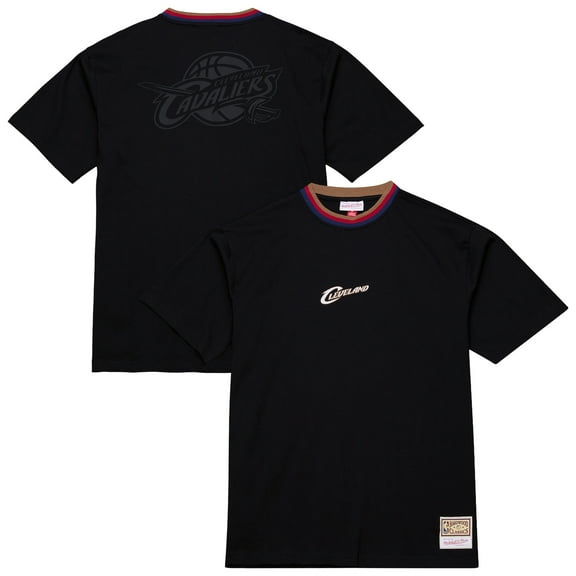 Men's Mitchell & Ness  Black Cleveland Cavaliers Hardwood Classics Nights Playmaker T-Shirt