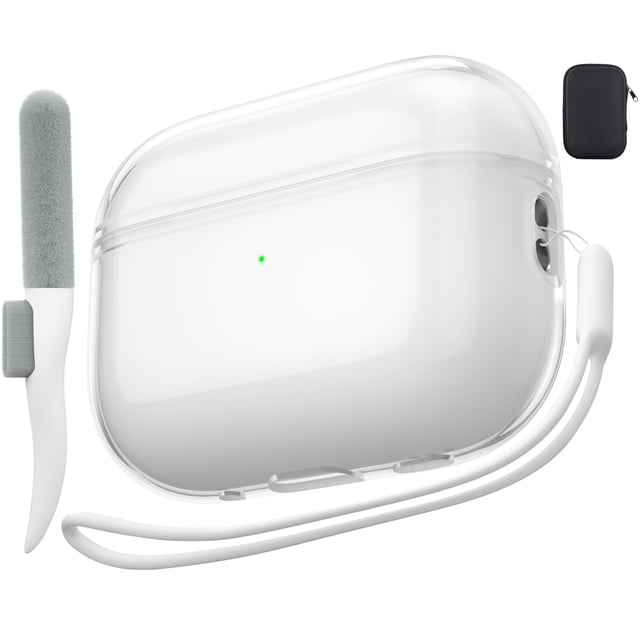 Funda transparente compatible con AirPods Pro de segunda y primera generación con kit