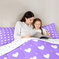 thumbnail image 4 of Homewish Graffiti Loves Pattern 7 Pieces Bedding Comforter Set,Happy Valentine'S Day Full Bedding Set,Purple White Fitted Sheet Flat Sheet For Girls Kids,Super Cozy Room Decor Reversible, 4 of 8