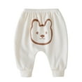 thumbnail image 2 of Baby Boys Girls Cotton Pants Cute Sweatpants For Boys Girls Cute Soft Comfortable Home Casual Pj Bottoms Beige 0-3 Months, 2 of 3