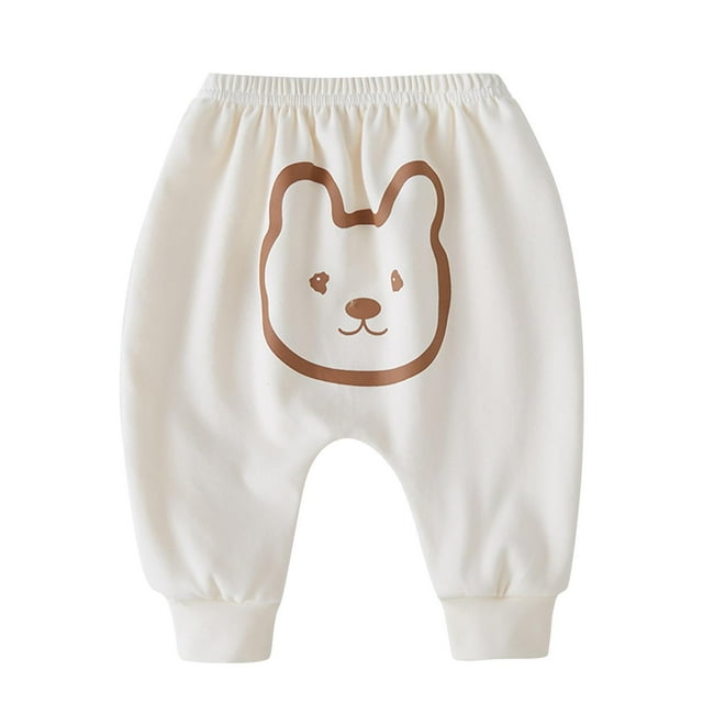 Odeerbi 0-2 Años Niños Niñas Algodón Bloomers Pañal Cubre Pantalones Lindo Gota Entrepierna Pantalones Casual Elástico Cintura Pantalones Cómodo