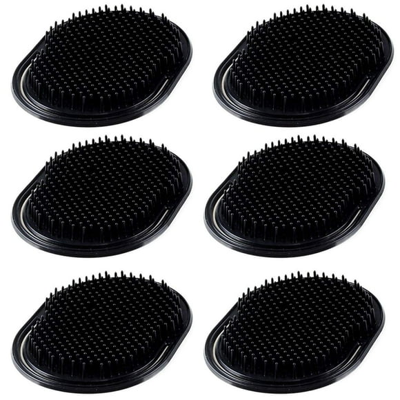6Pcs shampoo pocket comb massage hair comb pocket palm brush comb portable hair comb beard comb creative scalp massage brush comb for men and pets (6PA)