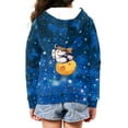 thumbnail image 4 of Uourmeti Stars Astronauts Galaxy Capybara Comfy Hooded Sweatshirt for Girls Long Sleeve with Pockets Trendy Casual Loose Fall Top Size 13-14, 4 of 7