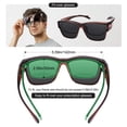 thumbnail image 5 of TINHAO Retro Square Fit Over Glasses Sunglasses for Men with Hard Case, Polarized UV400 Wear Over Prescription Glasses for Driving Fishing Hiking Outdoor, 5 of 7