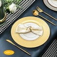 thumbnail image 4 of Gold 50Pcs Gold Charger Plates, 13 Inch Bulk Round Charger Plates Plastic Wedding Dinner Elegant Reusable for Table Setting Wedding Party Event Tabletop Setting Decor, 4 of 20