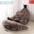 thumbnail image 2 of Banana Bean Bag Chair with Ottoman, Floor Sofa Bed with Footrest, Comfy Convertible Lounger for Adults, Plush Couch for Bedroom, Living Room or Dorm, 2 of 8