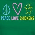 thumbnail image 3 of CafePress - Peace, Love, Chickens Women's Dark T Shirt - Women's Traditional Fit Dark T-Shirt, 3 of 4