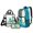 Dinosaur Palm Leaves, variant on Xoenoiee Dinosaur Book Camo Print Large Clear Backpack for School Boys 3PCS See Through Backpacks with Lunch Bag and Pencil Case Set, Heavy Duty Transparent Bookbag for Kids