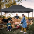 thumbnail image 6 of COBIZI 10x15 Pop Up Canopy Tent Heavy Duty with Sidewall, Commercial Outdoor Easy Pop Up Gazebo for Party Wedding All Weather Waterproof UV 50+ with Roller Bag(Leg Upgraded),Gray, 6 of 8