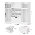 thumbnail image 2 of Homfa Toy Storage Organizer with Stuffed Animal Storage & Drawer, 3-in-1 Kids Bookshelf with Cubes, Racks & 6 Toy Bins for Playroom Kids Room, White, 2 of 7