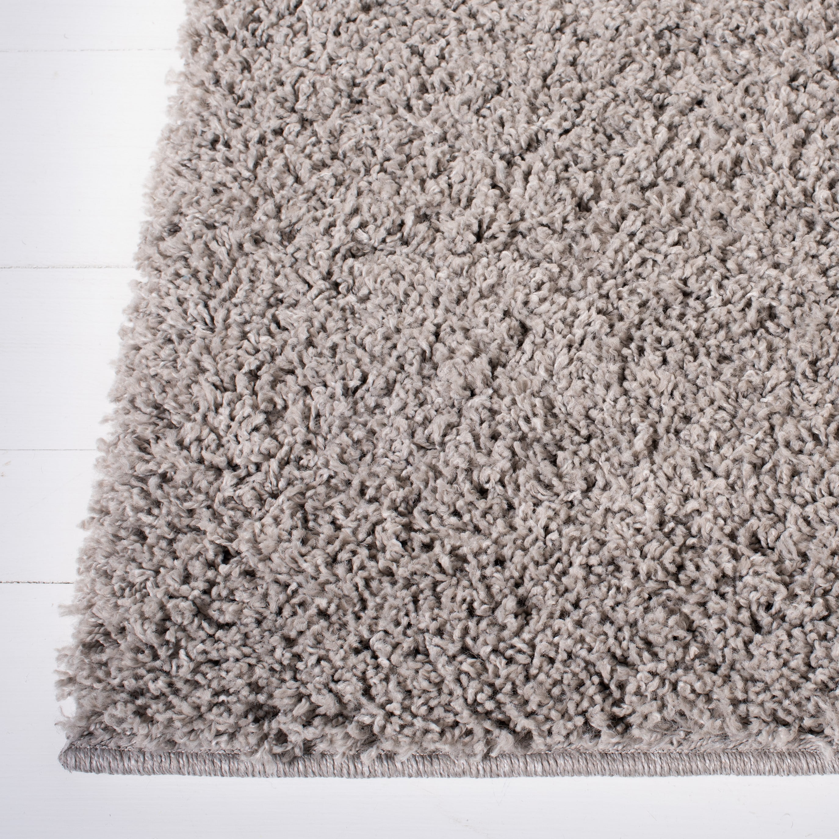 SAFAVIEH Venus Elijah Solid Plush Shag Runner Rug, Taupe, 2'2" x 10'