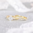 thumbnail image 2 of Gems Jewels 925 Sterling Silver 2.58 Ct Round Cut White Diamond Engagement Wedding Thanksgiving Christmas Bridal Ring Set 14K Yellow Gold Plated For Women's -6, 2 of 3